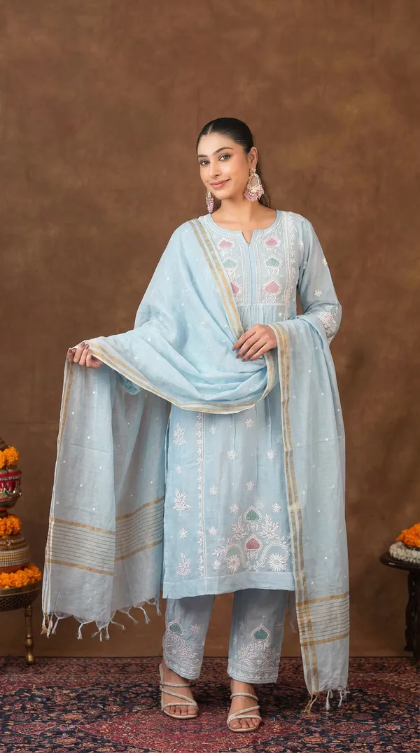Jashn_Pure_Chanderi_Chikankari_Powder_Blue_A_Line_3pc_Kurta_Set_With_Dupatta