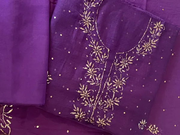 Premium_Mulchanderi_3_Pc_Unstitched_Tunic_Dupatta_Bottom_In_Kamdani_Work_Purple