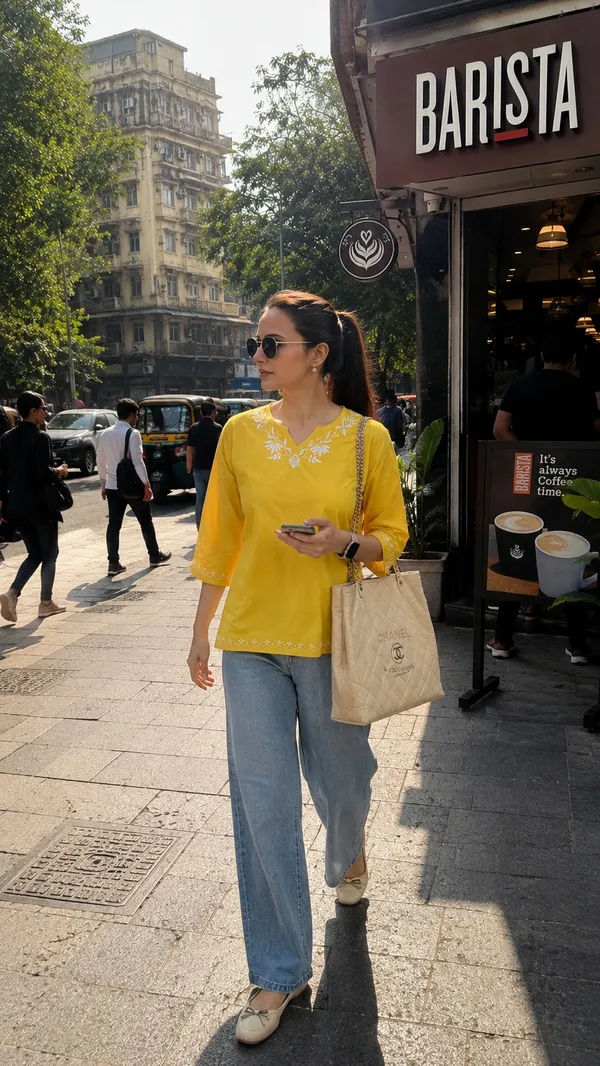 Sahiba_Pure_Cotton_Yellow_Chikankari_Short_Top