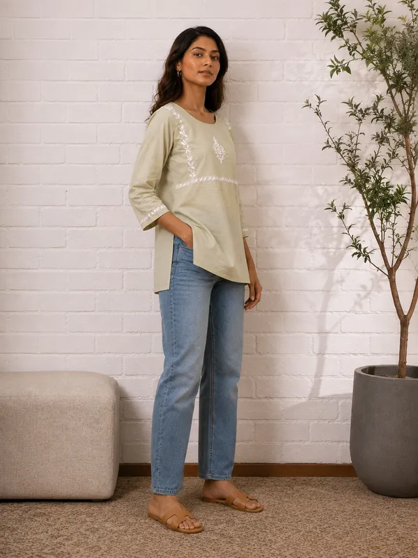 Sahiba_Pure_Cotton_Light_Green_Chikankari_Top