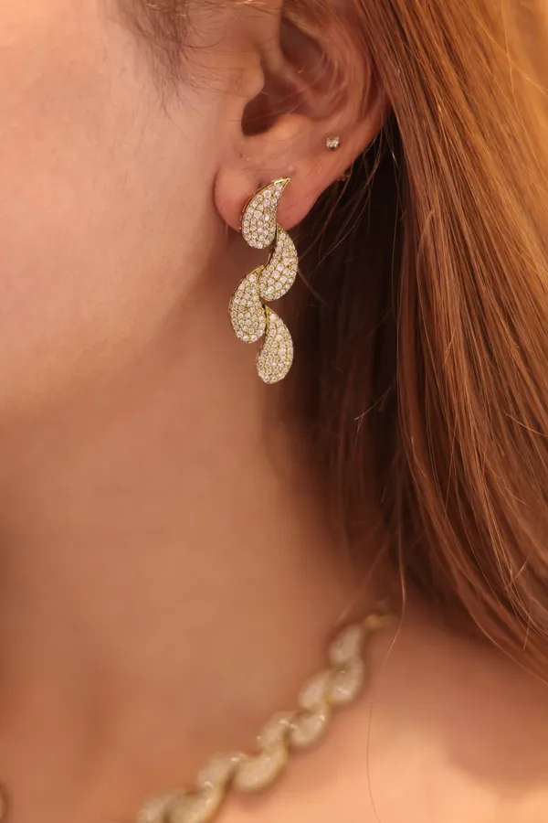 Leaf_Design_Necklace_And_Earrings_Set_for_Women
