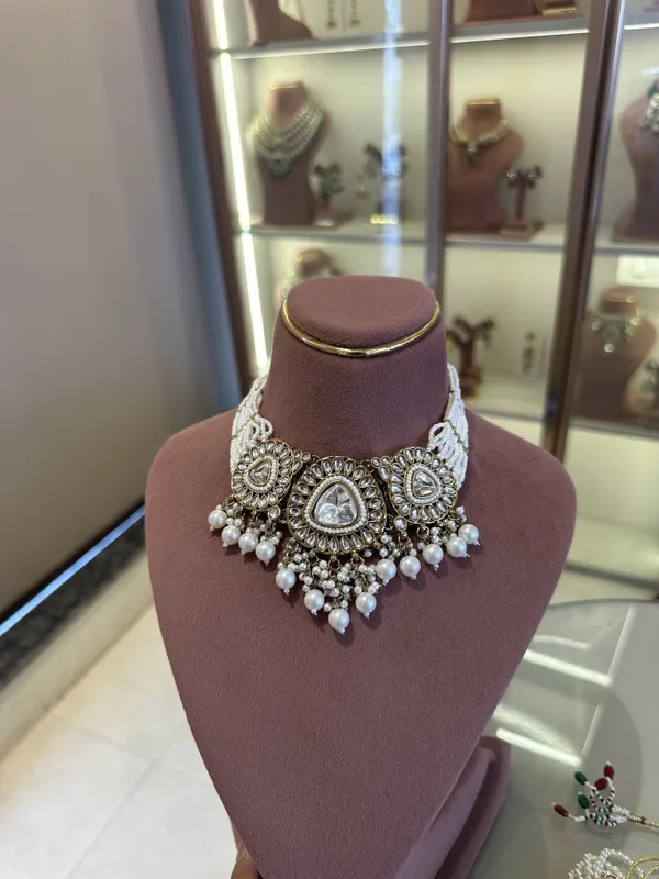 Silver-Tone_Pearl_Drop_Bridal_Choker_Necklace_for_Women