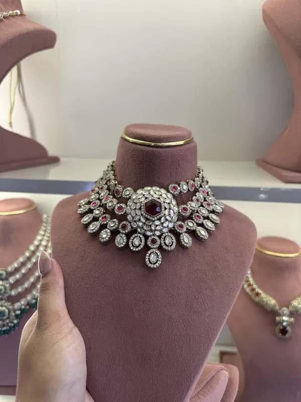 ruby_heera_Studded_Choker_Necklace_for_Women