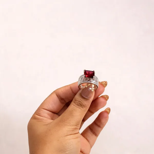 Red_Silver_Tone_Statement_Ring_For_Women