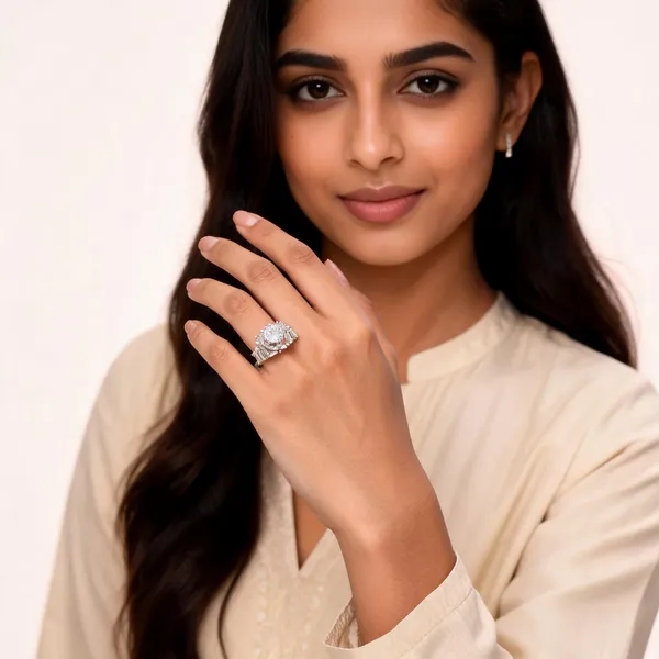 Silver_Tone_Crystal_Halo_Ring_For_Women