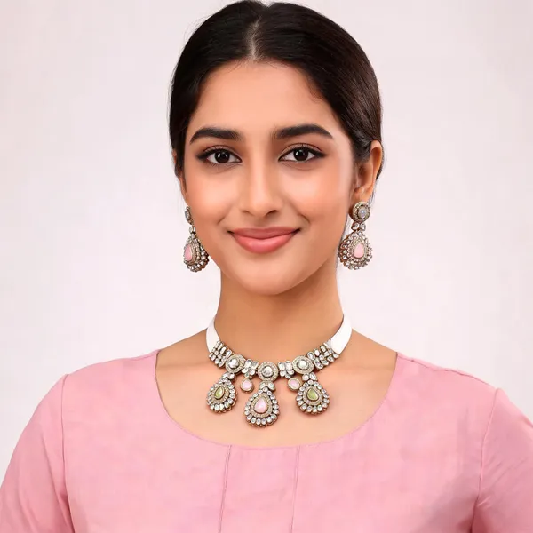Polki_Necklace_And_Earrings_Set_For_Women