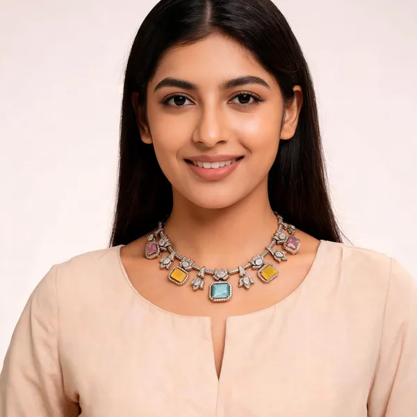 Doublet_Stones_Statement_Necklace_For_Women