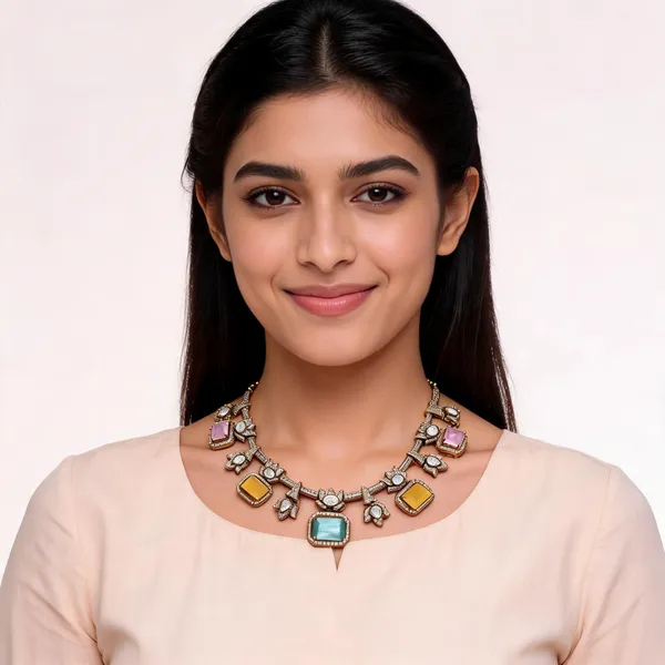 Doublet_Stones_Statement_Necklace_For_Women