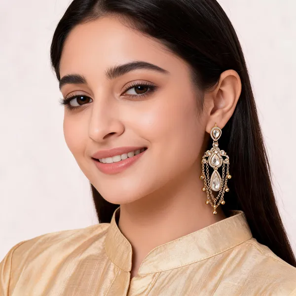 Gold_Tone_Crystal_Chandelier_Earrings_For_Women