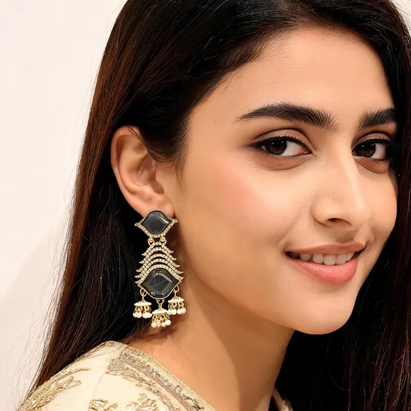 Gold_Tone_Geometric_Drop_Earrings_For_Women
