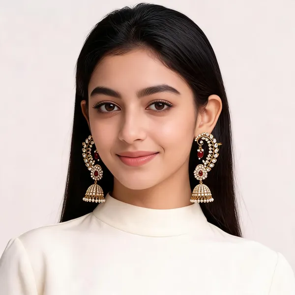 Gold_Tone_Kundan_Jhumka_Earrings_For_Women