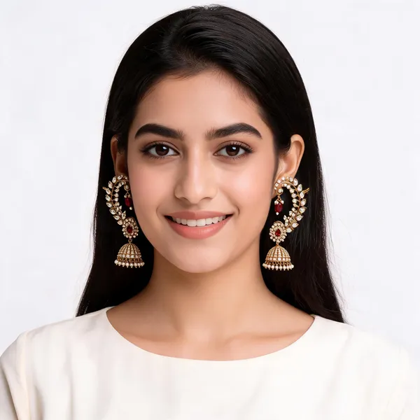 Gold_Tone_Kundan_Jhumka_Earrings_For_Women