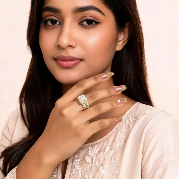 Gold_Tone_Square_Stone_Statement_Ring_For_Women