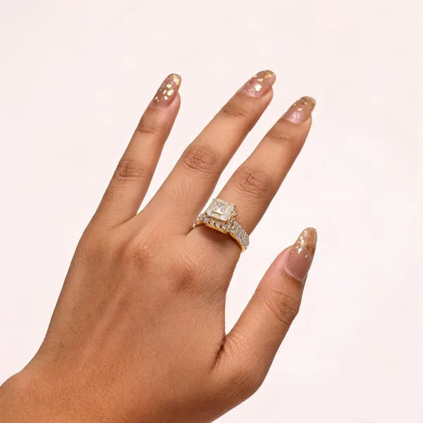 Gold_Tone_Square_Stone_Statement_Ring_For_Women