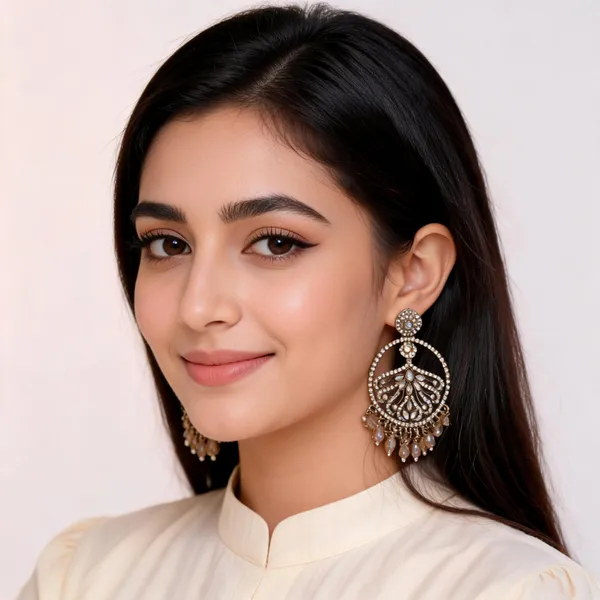 Silver_Tone_Embellished_Chandbali_Earrings_For_Women