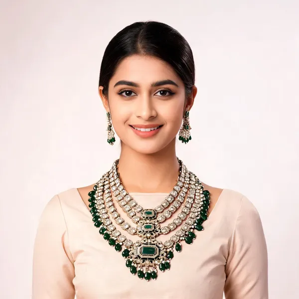 Green_Stone_Bridal_Necklace_Set_For_Women
