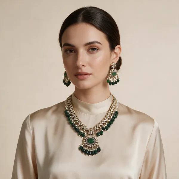 Green_Oxidised_Stone_Necklace_Set_For_Women