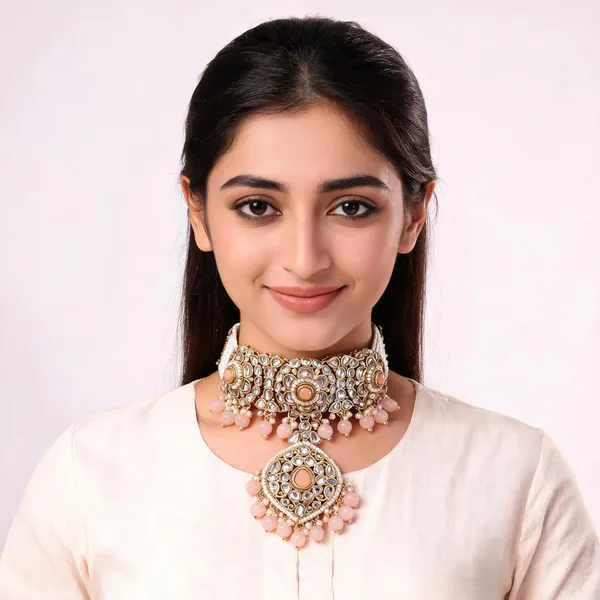 Gold_Tone_Kundan_Choker_Necklace_Set_For_Women