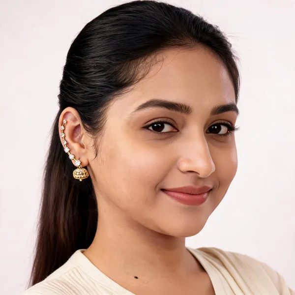 Gold_Tone_Crystal_Ear_Cuff_Drop_Earring_For_Women