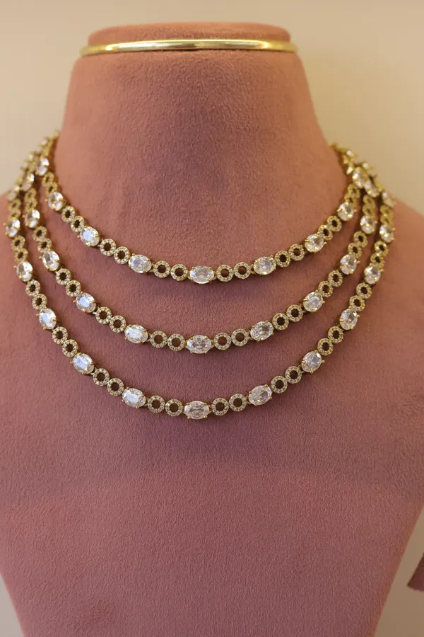 Gold_Tone_Crystal_Link_Bracelet_Set_for_Women