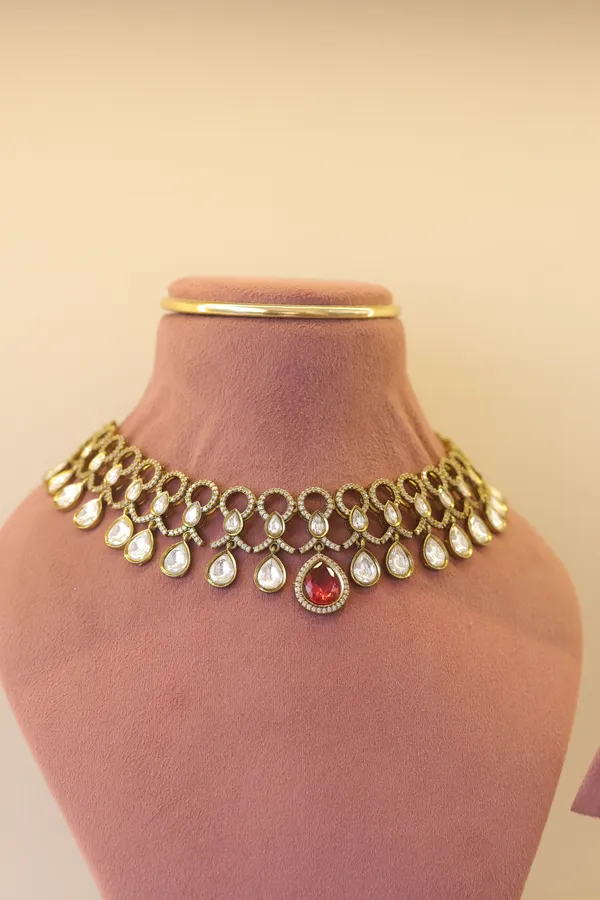 Gold_Tone_Red_Stone_Necklace_Set_for_Women
