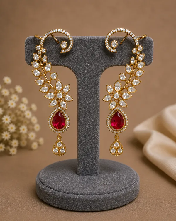 Gold_Tone_Floral_Crystal_Drop_Earrings_for_Women