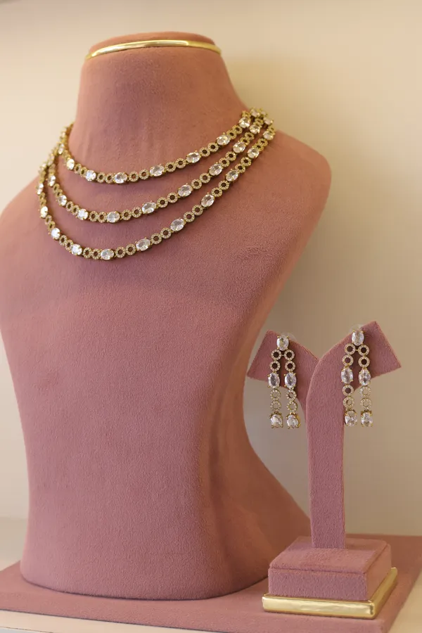 Gold_Tone_Crystal_Link_Bracelet_Set_for_Women