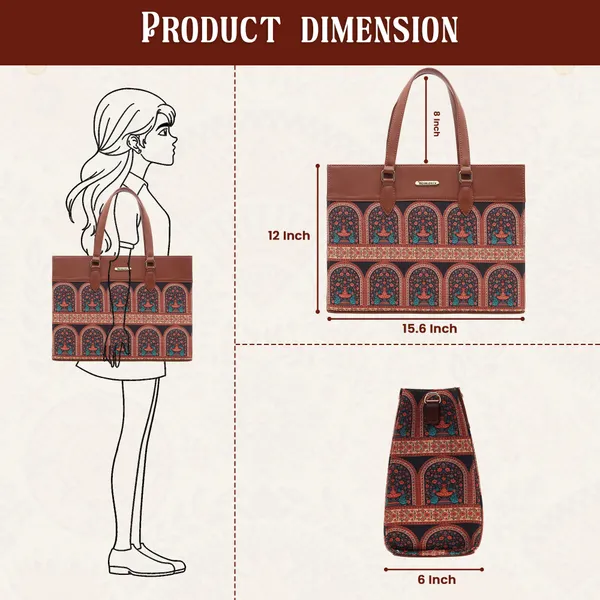 Black_And_Brown_Jute_Premium_Laptop_Tote_Bag_For_Women