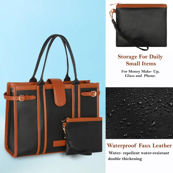Black_And_Tan_Pu_Premium_Laptop_Tote_Bag_For_Women