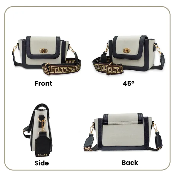 Beige_And_Black_Canvas_Premium_Sling_Bag_For_Women