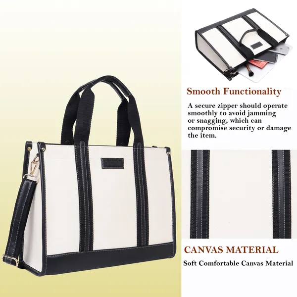 white_Canvas_Premium_Laptop_Tote_Bag_For_Women