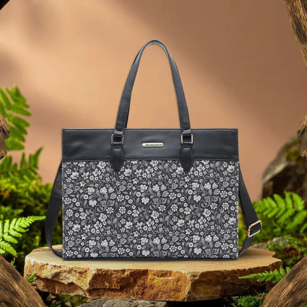 Black_And_White_Jute_Premium_Laptop_Tote_Bag_For_Women