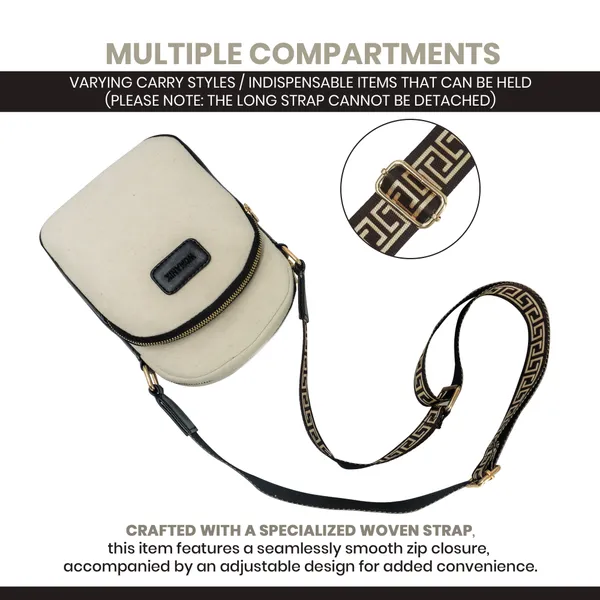 Beige_And_Black_Canvas_Premium_Sling_Bag_For_Women