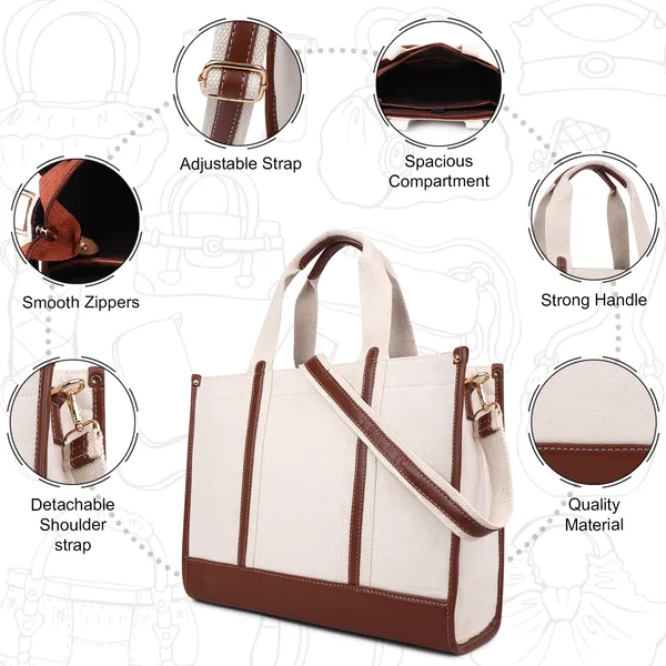 white_Canvas_Premium_Laptop_Tote_Bag_For_Women