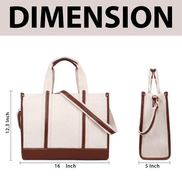 white_Canvas_Premium_Laptop_Tote_Bag_For_Women