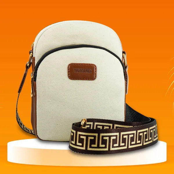 Beige_And_Tan_Canvas_Premium_Sling_Bag_For_Women