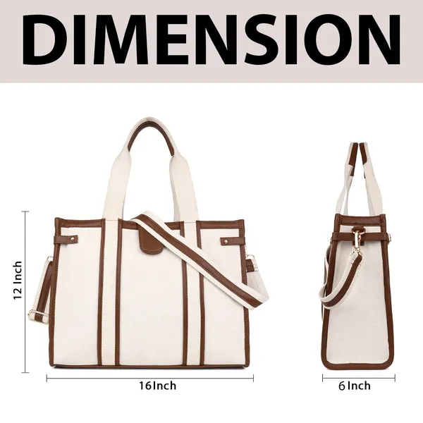 white_Canvas_Premium_Laptop_Tote_Bag_For_Women