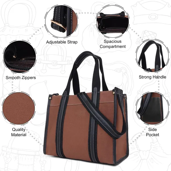 Brown_And_Tan_Canvas_Premium_Handbag_For_Women