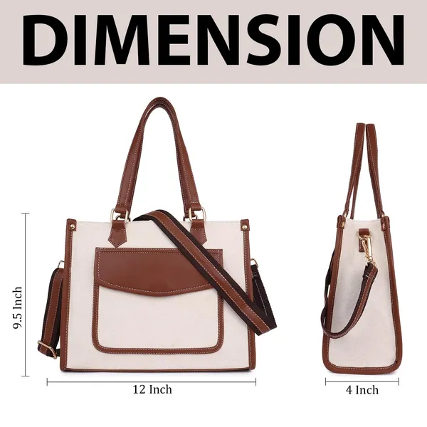 Beige_And_Tan_Canvas_Premium_Handbag_For_Women