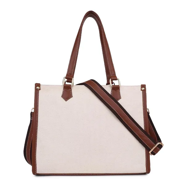 Beige_And_Tan_Canvas_Premium_Handbag_For_Women