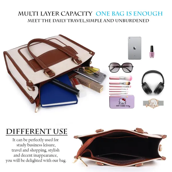 Beige_And_Tan_Canvas_Premium_Handbag_For_Women