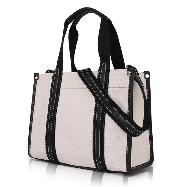 Beige_And_Black_Canvas_Premium_Handbag_For_Women
