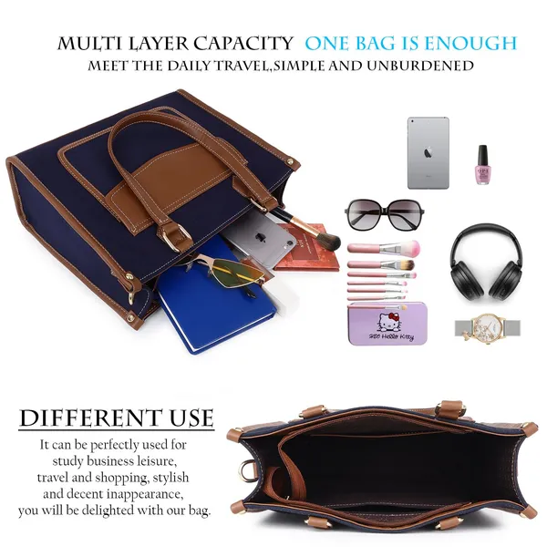 Blue_And_Tan_Canvas_Premium_Handbag_For_Women