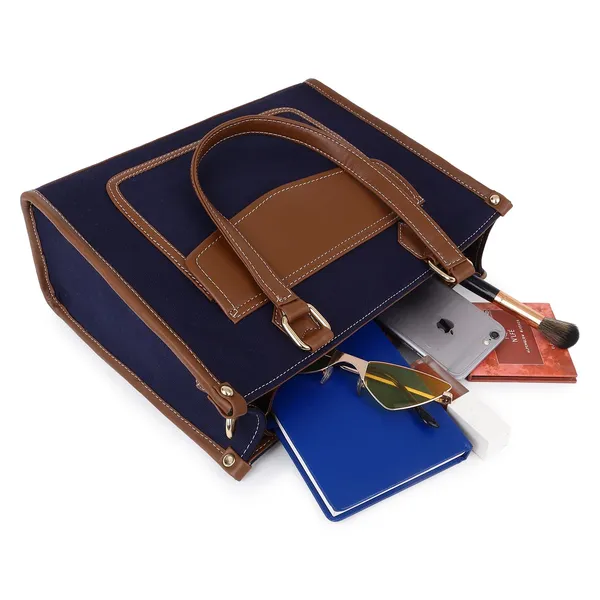 Blue_And_Tan_Canvas_Premium_Handbag_For_Women