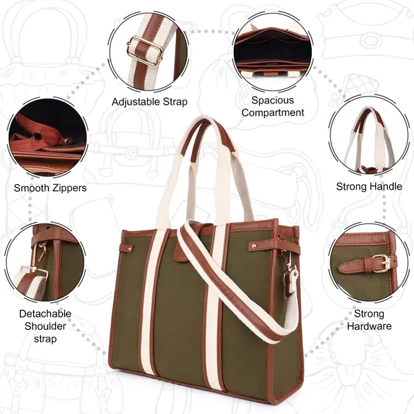 Green_And_Tan_Canvas_Premium_Laptop_Tote_Bag_For_Women