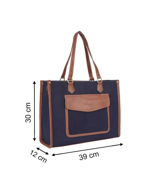 Blue_And_Tan_Canvas_Premium_Laptop_Tote_Bag_For_Women