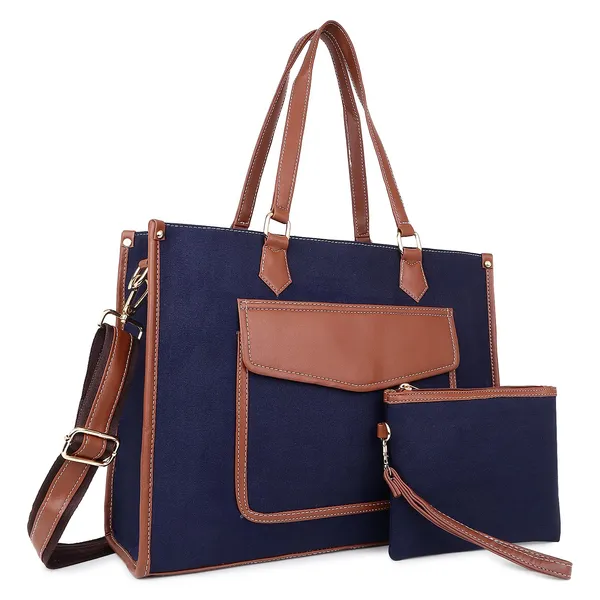 Blue_And_Tan_Canvas_Premium_Laptop_Tote_Bag_For_Women