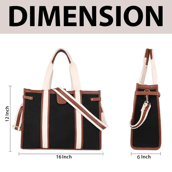 Black_And_Tan_Canvas_Premium_Laptop_Tote_Bag_For_Women