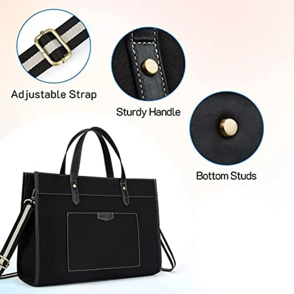 Black_Canvas_Premium_Women_Laptop_Messenger_Bag_For_Women