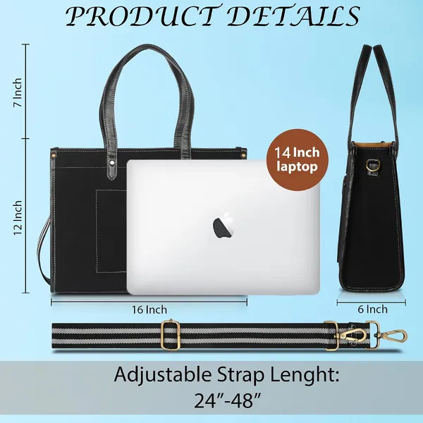 Black_Canvas_Premium_Women_Laptop_Messenger_Bag_For_Women